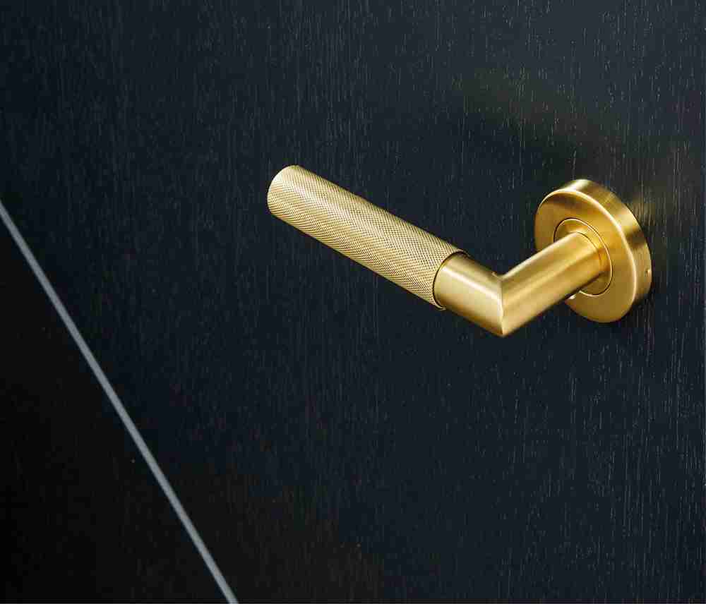 Ironmongery Zurich Satin Gold Handle Hardware Privacy Pack
