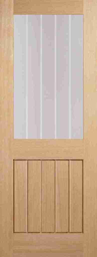 Oak Mexicano Glazed Half Light | Planet Doors
